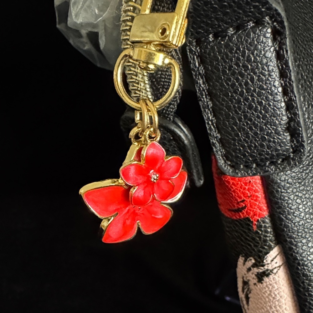 Trina Turk Black and Red Floral Crossbody Bag - Picture 5 of 10
